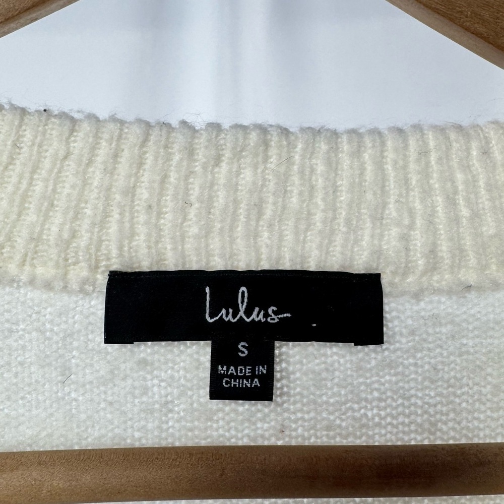 Lulus Heart to‎ Heart Striped Sweater in Ivory Multi Size Small - Picture 4 of 10